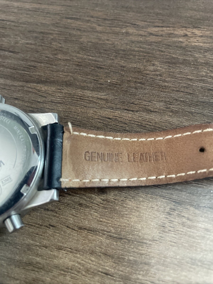 Rare Wenger Commando 7084X Chronograph Date Black Dial Men's Watch