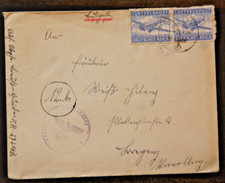 DR Poczta Lotnicza II. WK MiNr 1B MeF Bregencja FP nr 27214 D Łowca górski (16-51)