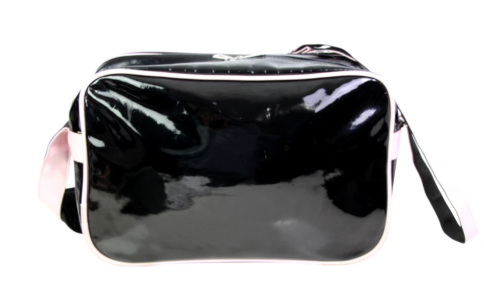 Nike NEGRO ROSA PVC LOGO CREMALLERA SUPERIOR MENSAJERO GIMNASIO X-BODY BOLSO DE HOMBRO VIAJE Foto 3 de 4