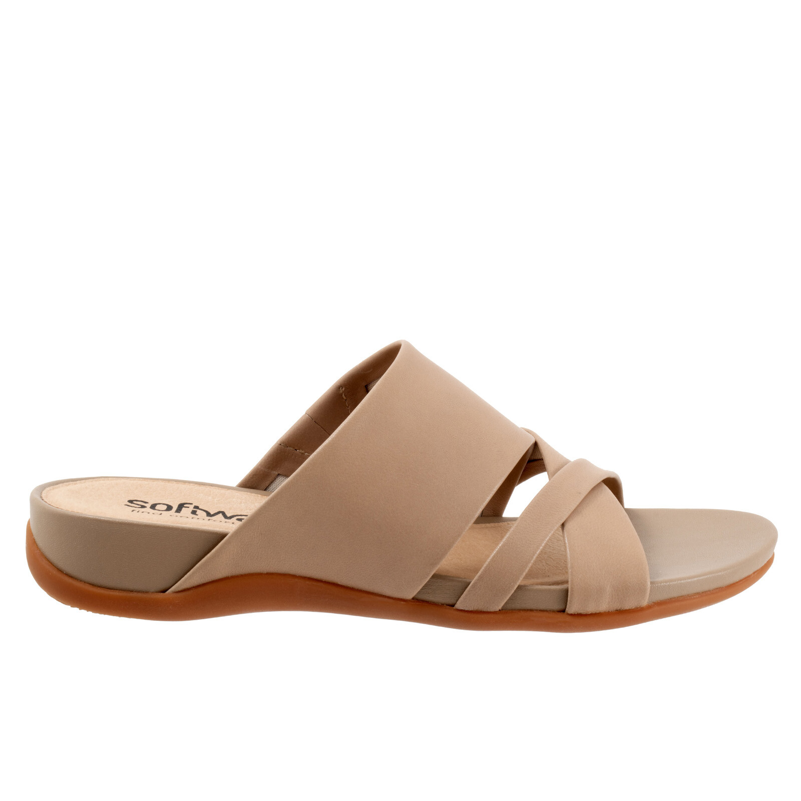 Softwalk Taraz S2320-154 Женские бежевые босоножки из широкой кожи без застежки на ремешке Обувь 6