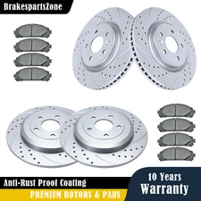 Front and Rear Brake Rotors Pads for Ford Flex 2009-2019 Lincoln MKT 2010-2019