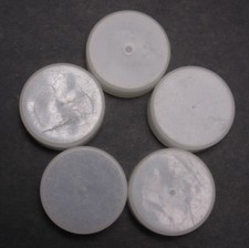  5 For Nikon F Mount Rear Push On White Courtesy Caps - USED E44E