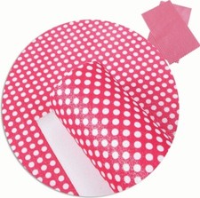 FAUX LEATHER SHEET 8" X 12" Fine Glitter Watermelon Red polka dots 1071010