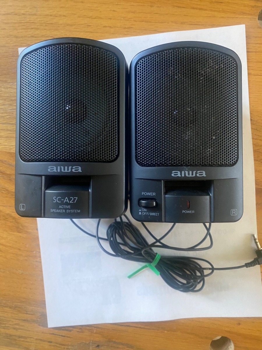 aiwa スピーカー AIWA active speaker System SCA27 power speakers | eBay