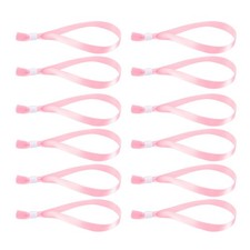 100 Pcs Disposable Cloth Wristbands for Event, Pink