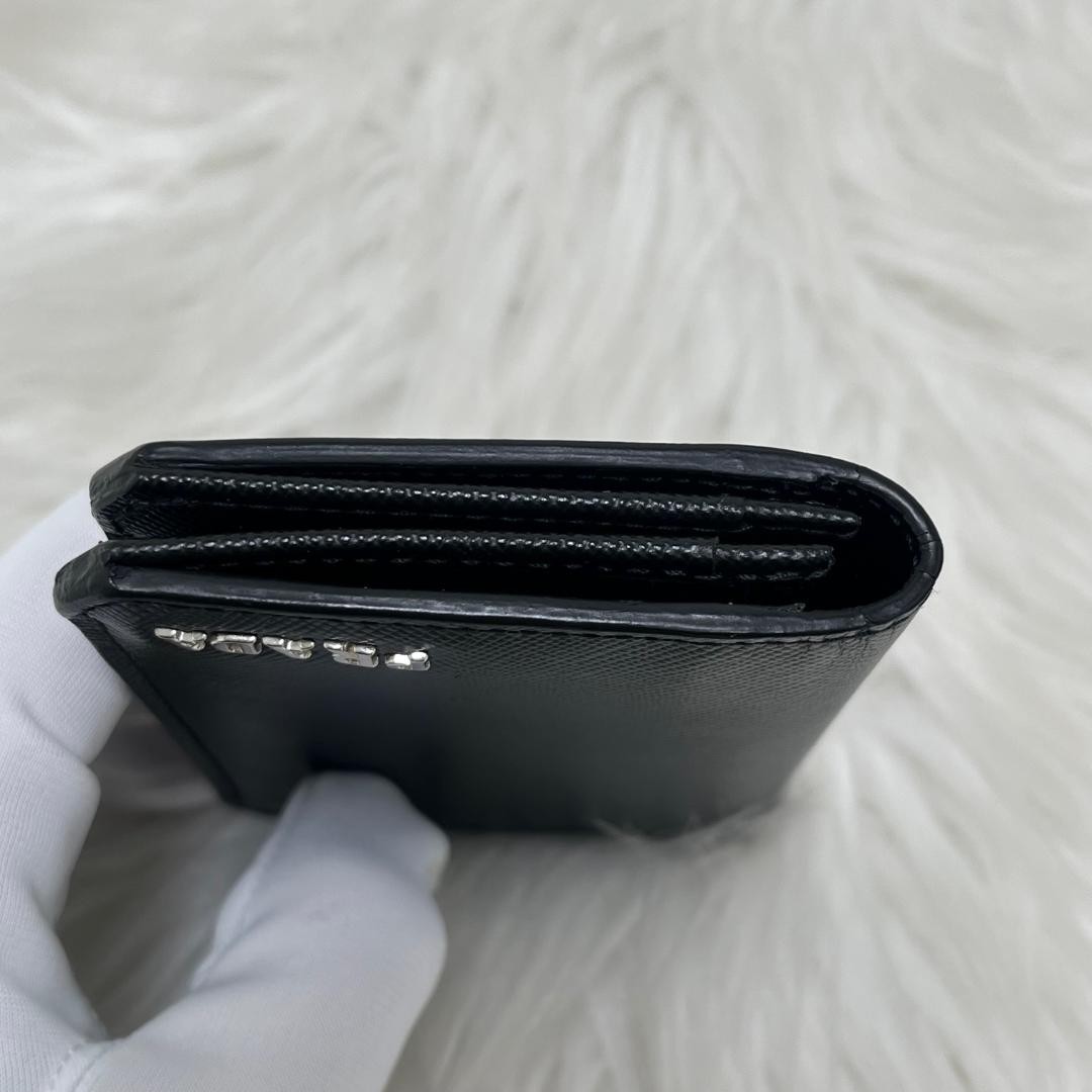 Prada Saffiano Leather Card Case Pass Case Black Leather thumbnail 17