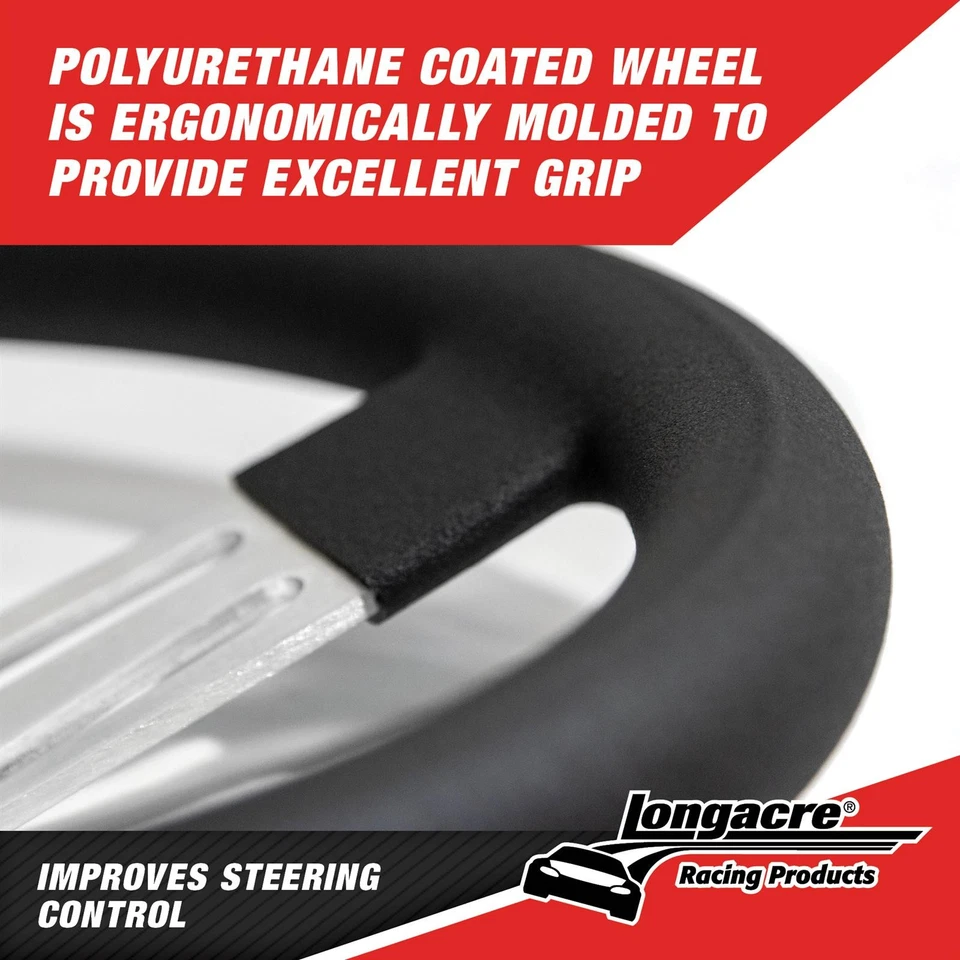 Volante de kart Longacre® 52-56830 13 pulgadas, negro Foto 4 de 4