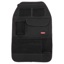 Black Stow n Go Backseat Organizer and Kick Mat with Multi Storage Pockets
