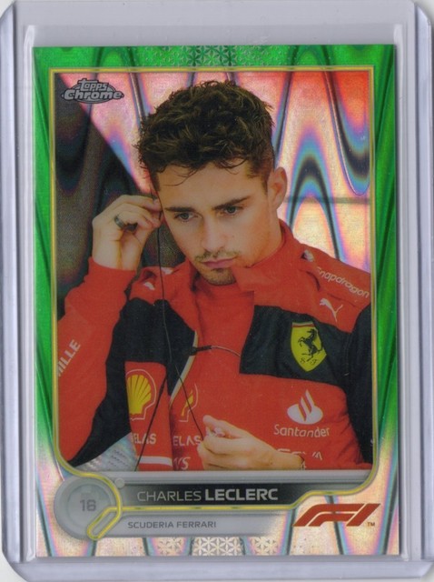 2022 Topps Chrome Formula 1 - Charles Leclerc #26 Green RayWave /99