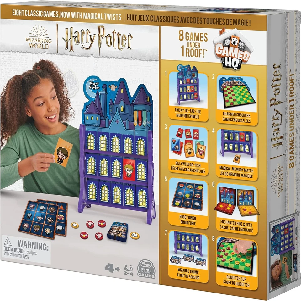 Wizarding World, Harry Potter Games HQ Checkers Tic Tac Toe Memory Match Go Fish - Image 4 of 4