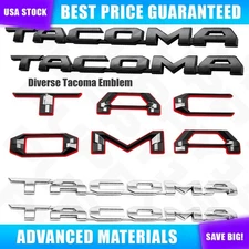 Side Door Badges For 2016-2023 Tacoma Letters Emblem Tailgate Adhesive Nameplace