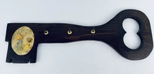 Vintage Holly Hobbie Wood Key Shaped Key Holder Rack 3 Hooks