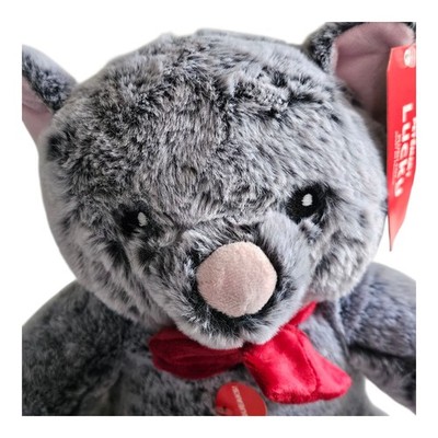 Petsmart Frosted Gray Lucky Cat 11'' Stuffed Animal Squeaker with Tags READ