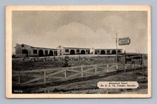 Vintage Georgia Postcard TEMPLE Aluminum Court Cottages 1940s