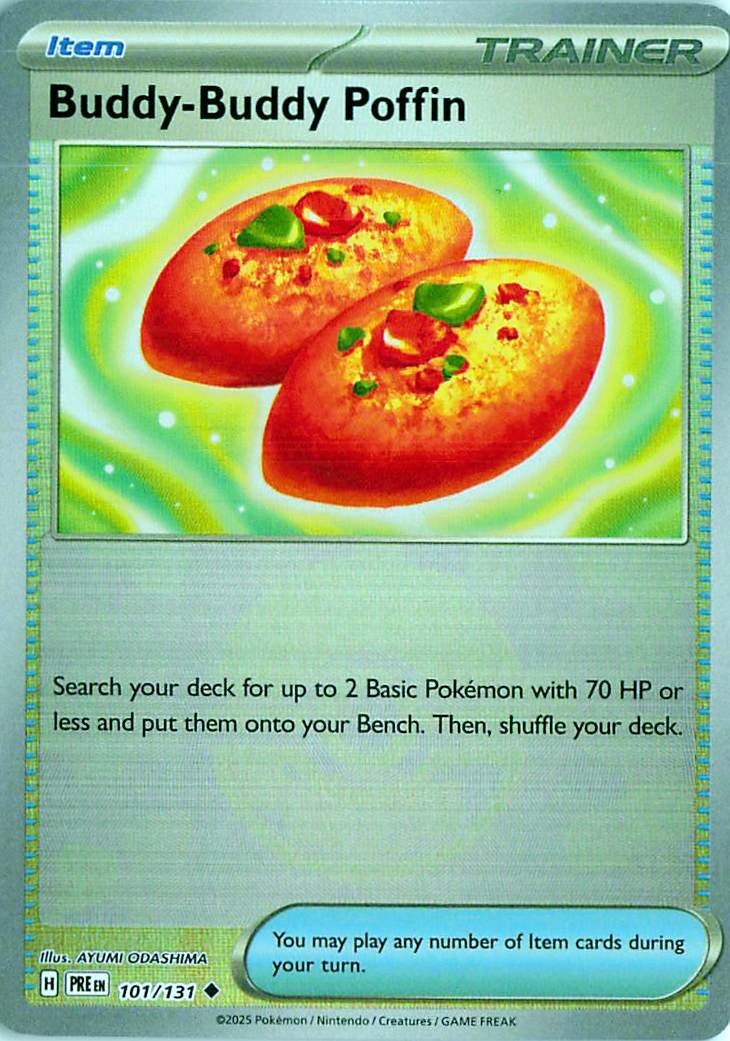 Buddy-Buddy Poffin (Poke Ball) 101/131 Holo Prismatic Evolutions Pokemon NM