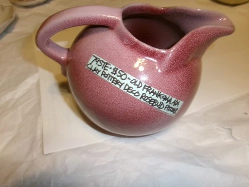 Vintage Frankoma Pottery Ada Clay Deco Rosebud Pitcher