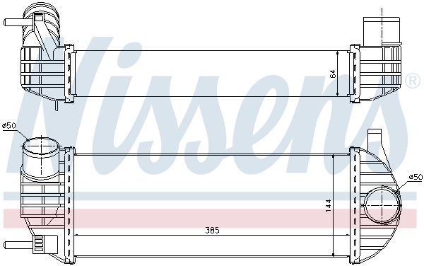 NISSENS 96572 Intercooler per RENAULT