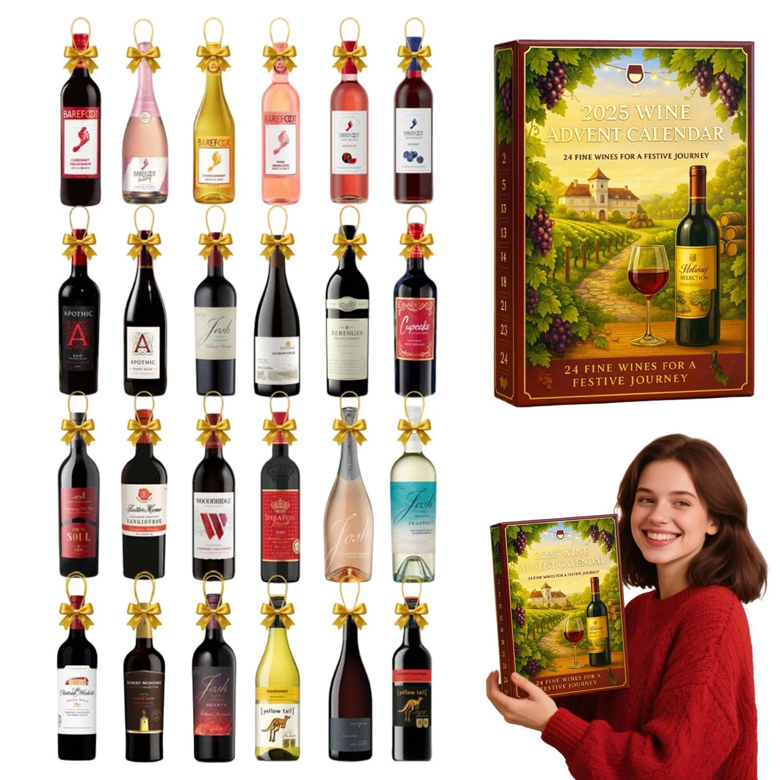 Wine Advent Calendar Blind Boxes 2025 Countdown Sets Tasting Journey Whisky