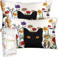 2 Pack Silk Pillowcases - Standard Size 20 X 26 Inch Silky Pillow Cases for Hair