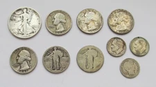 54.9 gms USA 90% Silver coins containing 1.59 T oz silver filler/scrap coins