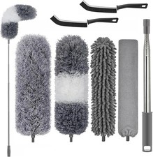 7tlg. Mikrofaser Staubwedel, teleskopierbar, waschbar, flexibel für Decken