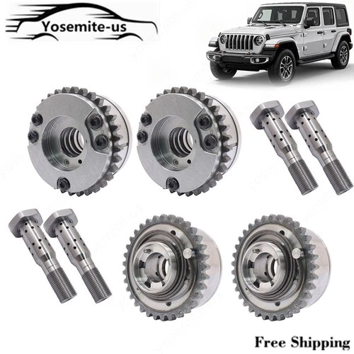 VVT Solenoid Camshaft Phasers Gear For 2016-2024 Jeep Dodge Chrysler Ram 3.6L