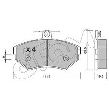 Satz Bremsbeläge Bremsklötze vorne für VW Passat B5 3B2 3B5 Vento 1H2 | 23918