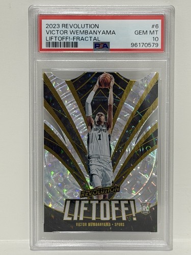 2023 Panini Revolution Victor Wembanyama Liftoff! Fractal #6 PSA 10