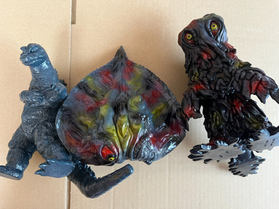 Y-MSF Hedorah Hedora set Lot of 3 Doll Soft Vinyl Figure Godzilla