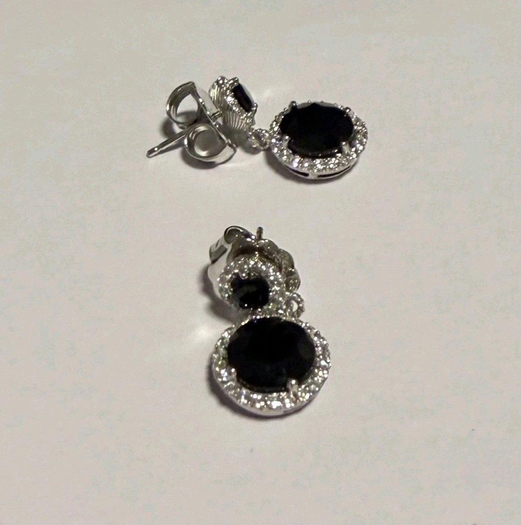 JUDITH RIPKA *PETITE* SS925 Eclipse Dangle Earrin… - image 2