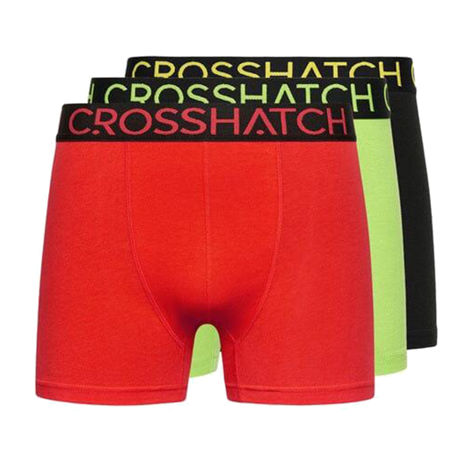 Crosshatch Highlighter Mens Designer Boxers 3pk