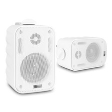 Power Dynamics BC30V White Outdoor Speakers 60W IPX5 Waterproof Sound System