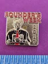 Wendy's Restaurant Enamel Logo Sign Lapel Visor Pin Vtg 1980s Collectible