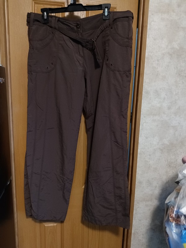 New Look "Wear Me Work Me Love Me" Women's Brown Cargo Pants Size 14 US