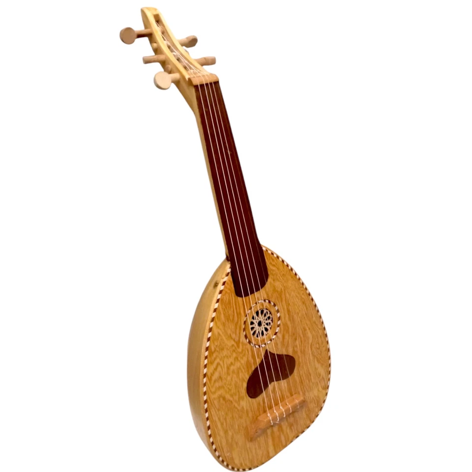 Pequeño Laúd Música Oud Instrumento Cuerdas Melodías Marroquí Hecho a Mano Árabe Música Oud Foto 3 de 4