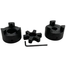 5/8" to 1" L095 Flexible 3-Piece L-Jaw Coupling Coupler Set Rubber Spider f...