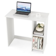 31.5" Small Computer Desk Home Office Study Writing Desk w/ 2 Compartments
