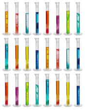 EISCO 24PK Graduated Cylinders, 10mL - Class B Tolerance - Octagonal Base - P...