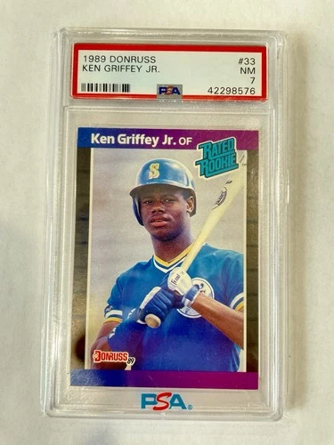 1989 Donruss Ken Griffey Jr Rookie Card #33 PSA 7 Rated Rookie HOF RC