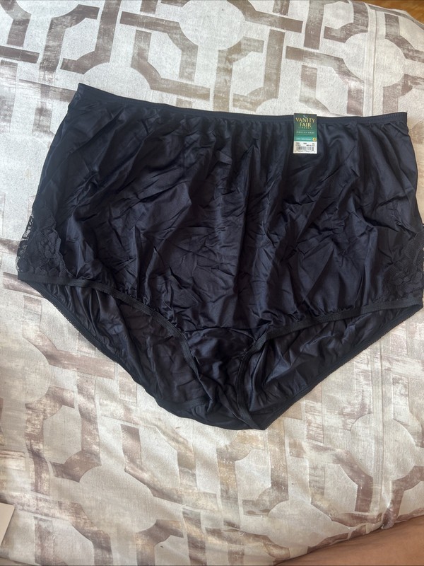 Ladies Vanity Fair Black Brief Size 5XL