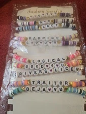 Fashion Jewelry Bracelets Lot Of 10 Various Sayings