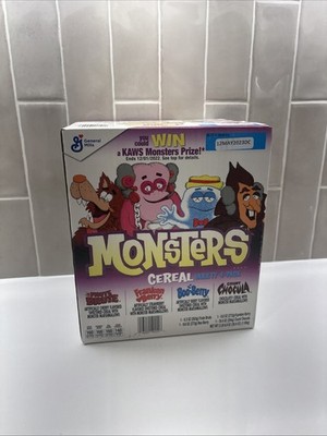 KAWS General Mills Monsters Cereal Variety Pack 4- Pack Complete set With Toys