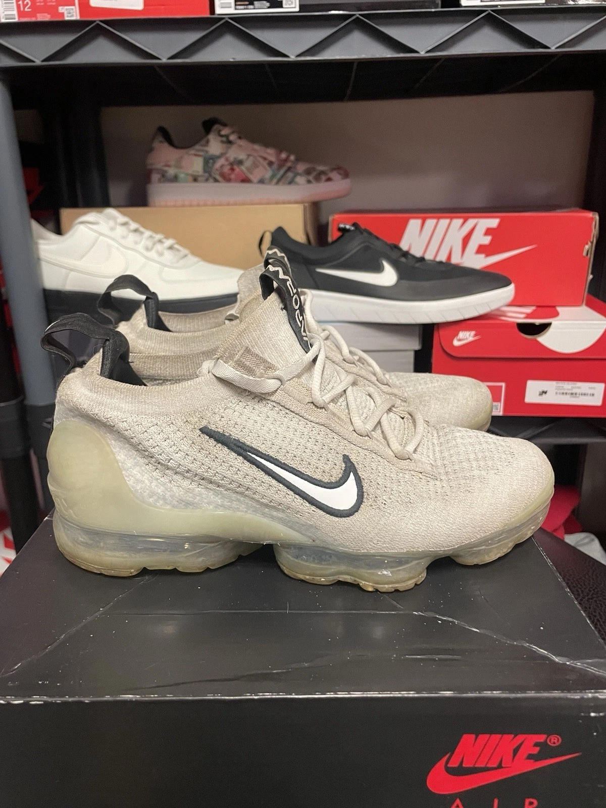 Nike Air VaporMax 2021 Flyknit GS DB1550 100 bianco argento scarpe giovani taglia 5 anni