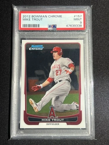 2012 Bowman Chrome Mike Trout #157 PSA 9 MINT Los Angeles Angels MVP
