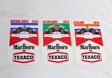 Marlboro Texaco 1975 Formula 1 Vintage Stickers Kyalami Interlagos Buenos Aires