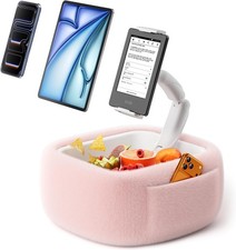 Ultra Fluffy Kindle Pillow Stand Reading Lap Tablet Pillow Stand W/ Snack Bowl