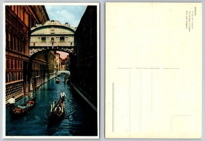 Vintage Venice Italy Postcard Bridge of Sighs Gondolas Canal Cesare Capello
