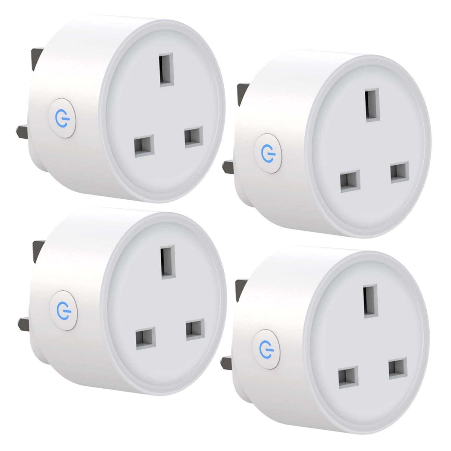 WiFi Smart Plug 4 Pack 13A Alexa Google Home Timer UK Socket No Hub Require…