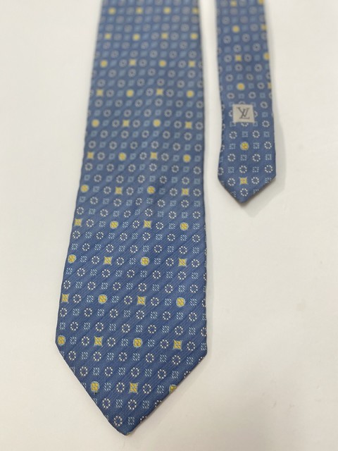 LOUIS VUITTON PARIS GORGEOUS SIGNATURE MONOGRAM Authentic 100% Silk Tie Men | eBay