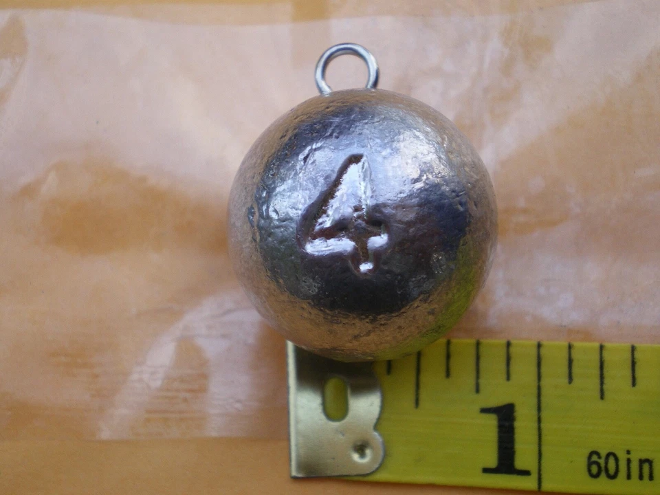 12 piezas. PINKERS DE BOLA DE CAÑÓN 2, 3, 4 OZ. CON OJO DE ACERO INOXIDABLE 4 CADA UNO G/CALIDAD Foto 2 de 4